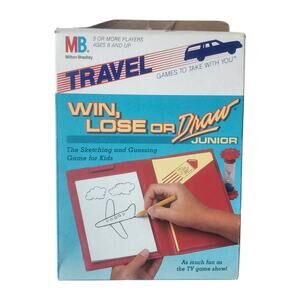 Milton Bradley Travel Win Lose or Draw Junior Game Vintage 1988 Complete